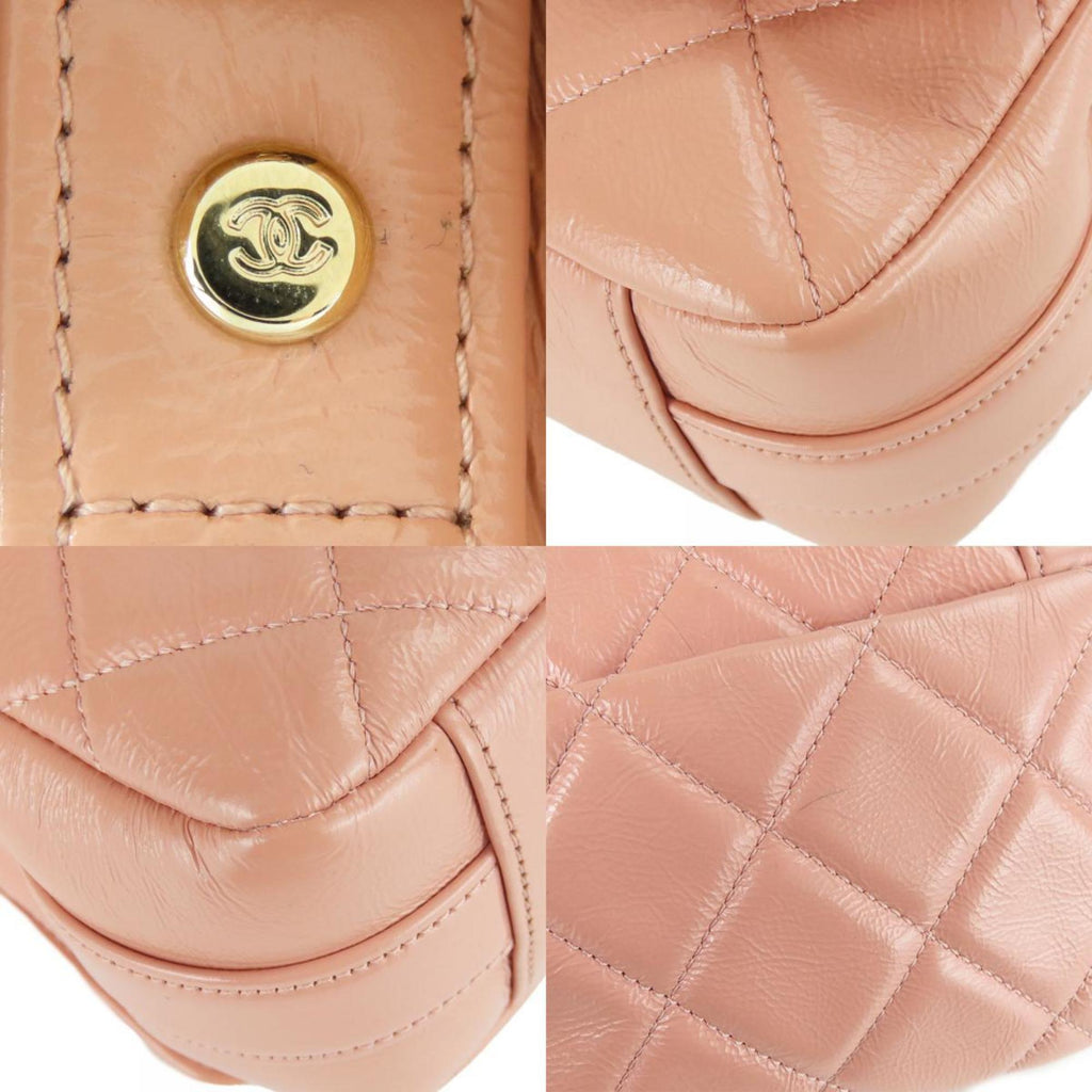 Chanel Beige Peach Leather Shoulder Bag (Pre-Owned)