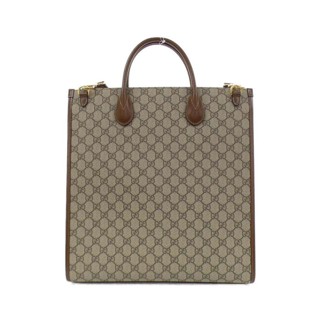 Gucci Beige Brown Gg Supreme Handbag (Pre-Owned)