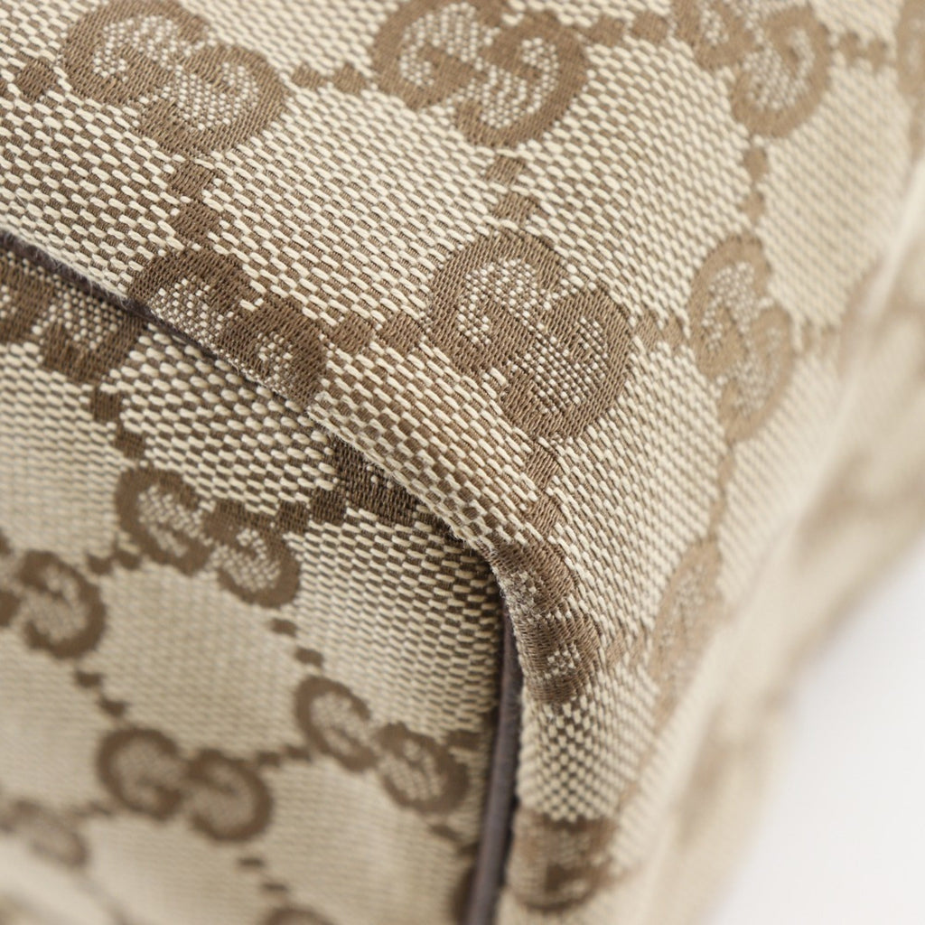 Gucci Beige Gg Canvas Handbag (Pre-Owned)