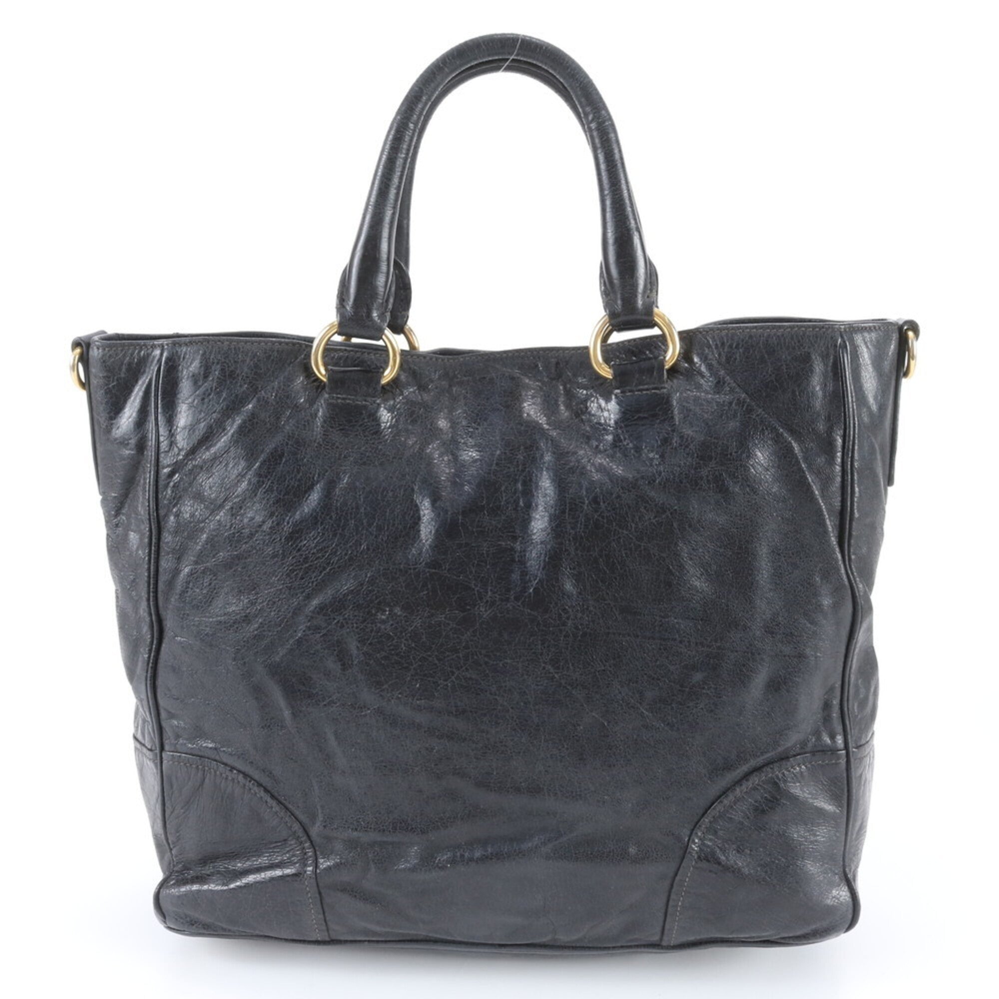 Prada Black Leather Handbag (Pre-Owned)