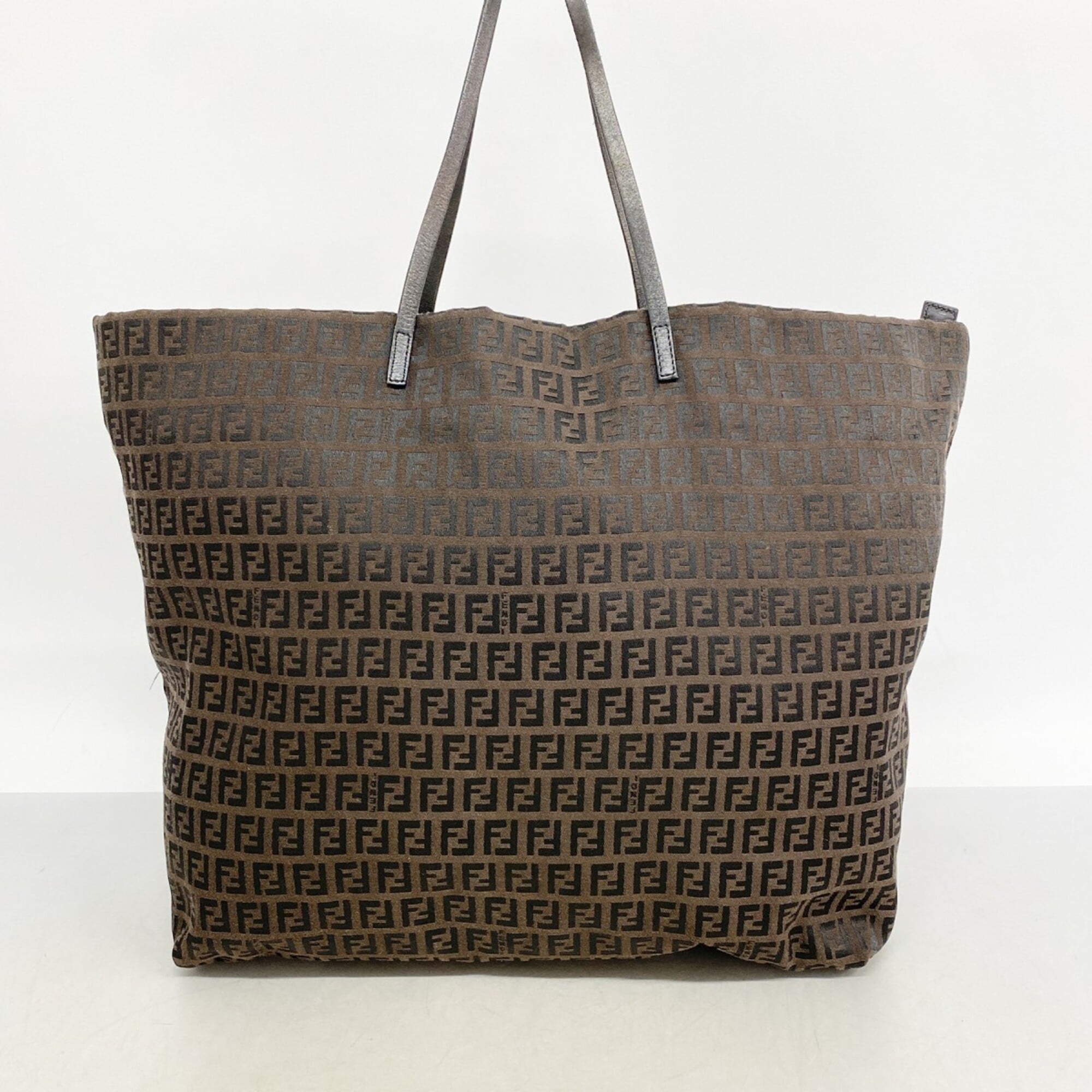 Fendi Brown Nylon Canvas Tote Bag (Pre-Owned)