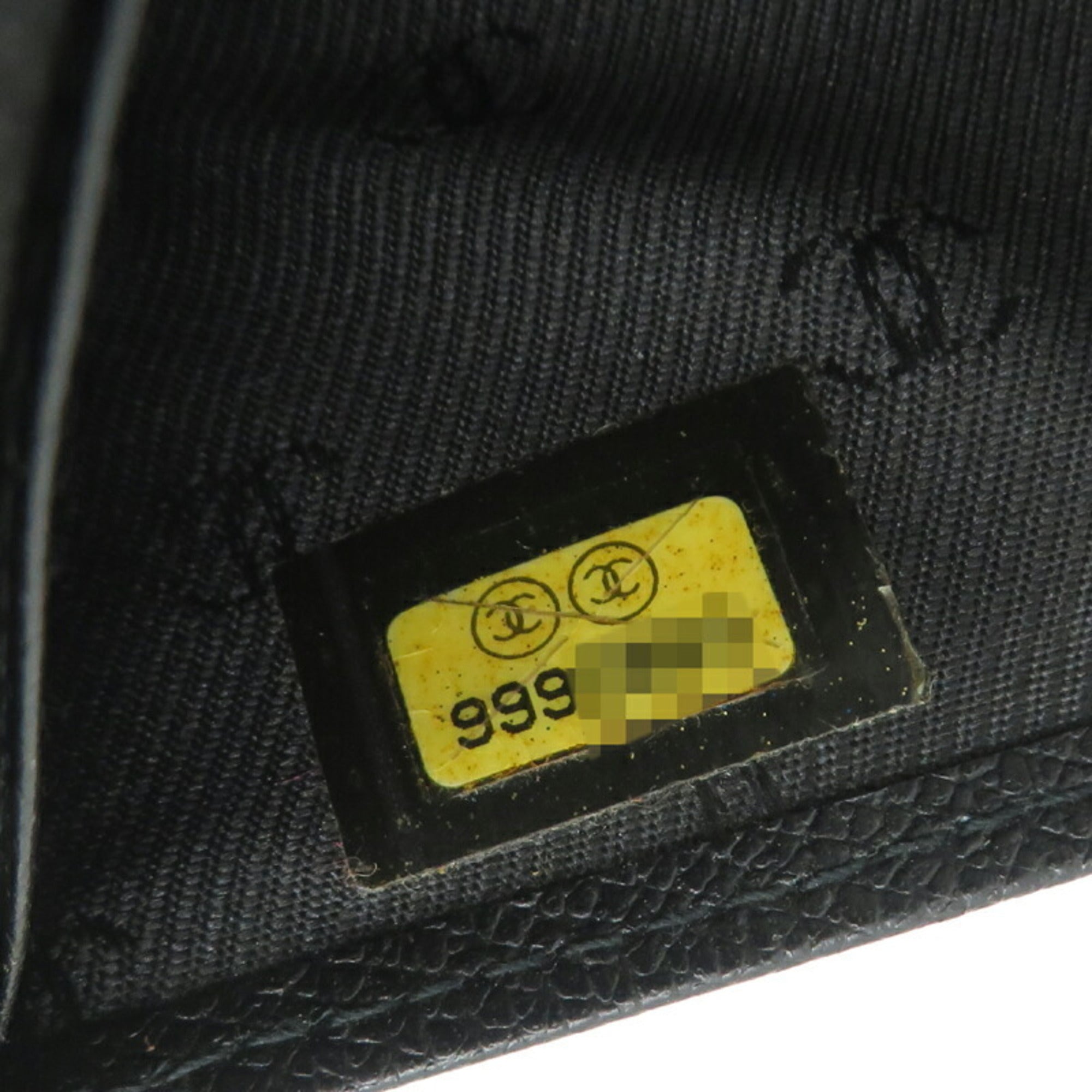 Chanel Black Leather Wallet (Bi-Fold) (Pre-Owned)
