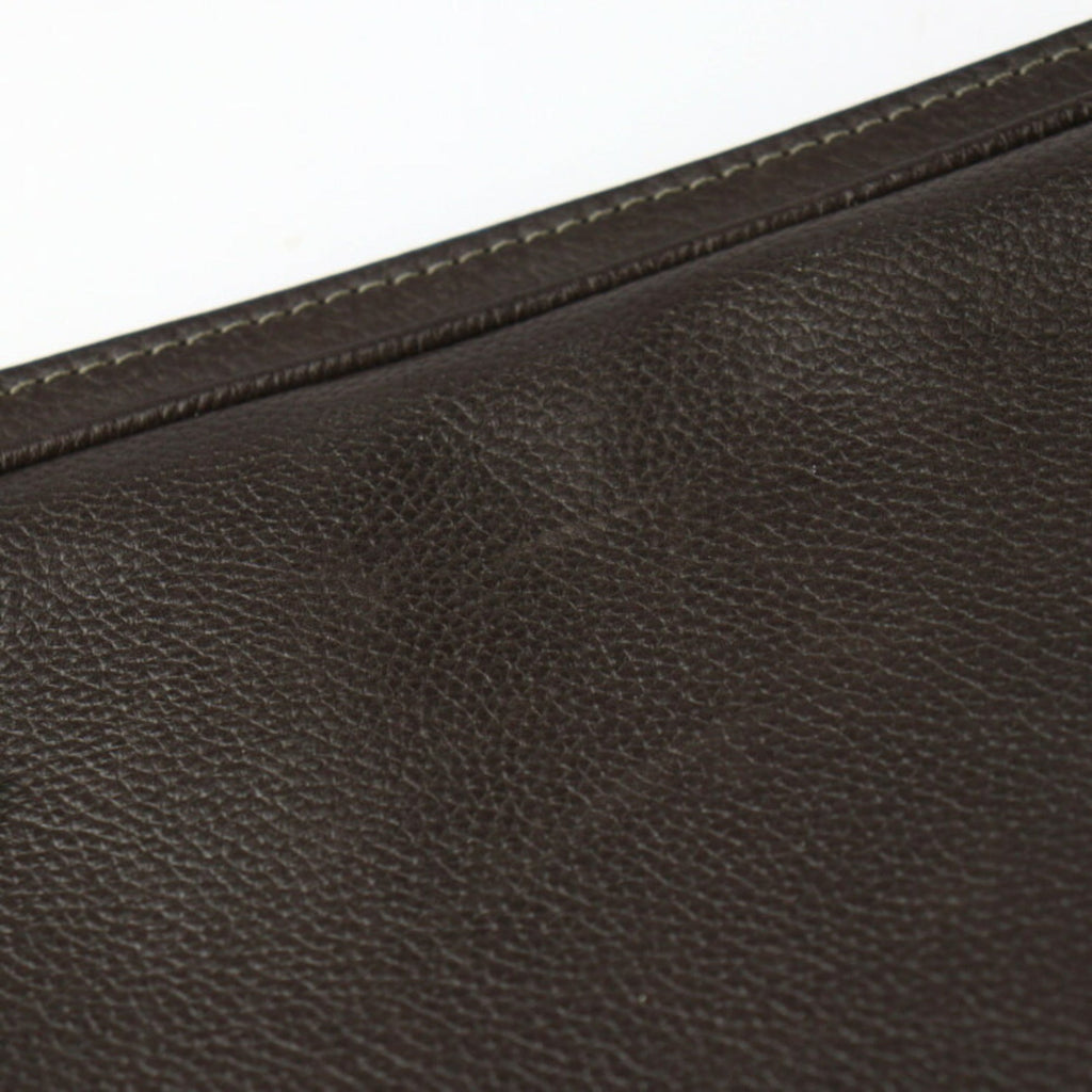 Louis Vuitton Brown Leather Clutch Bag Handbag (Pre-Owned)