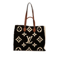Louis Vuitton Beige Brown Leather Shoulder Bag Tote Bag (Pre-Owned)