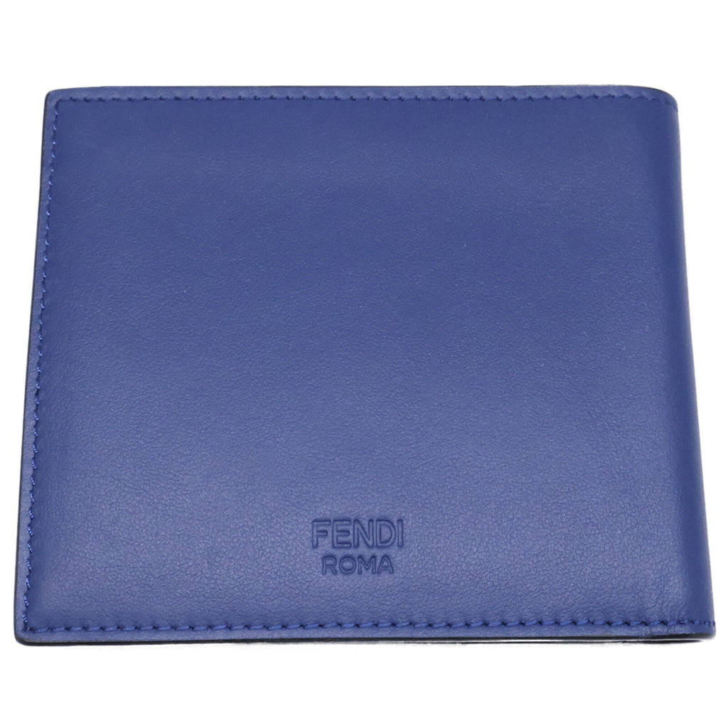 Fendi Blue Leather Wallet (Bi-Fold) (Pre-Owned)