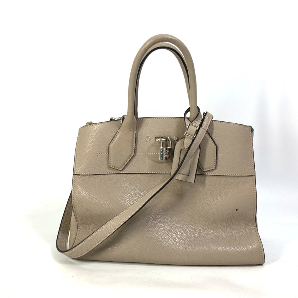 Louis Vuitton Gray Leather Handbag (Pre-Owned)