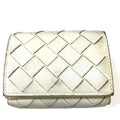 Bottega Veneta White Leather Wallet (Tri-Fold) (Pre-Owned)