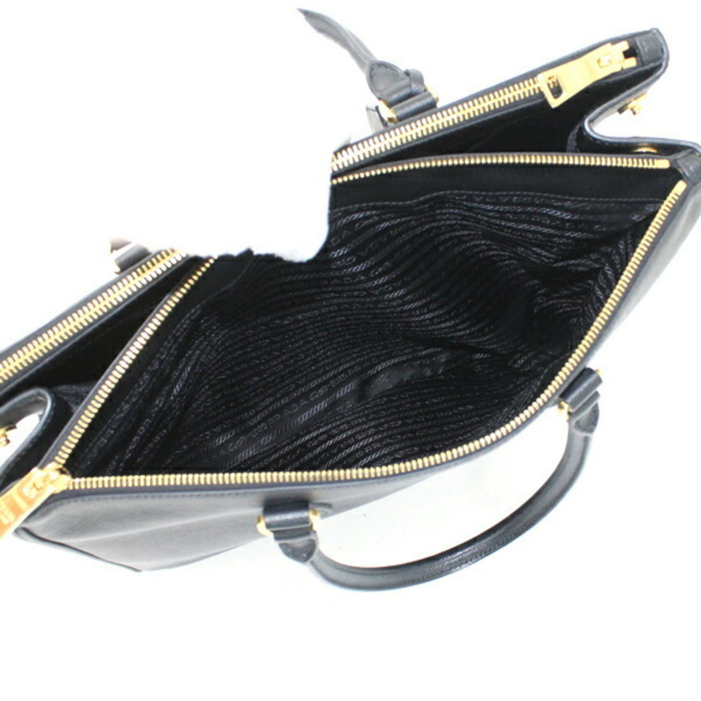 Prada Black Nero Saffiano Lux Handbag Shoulder Bag Tote Bag (Pre-Owned)