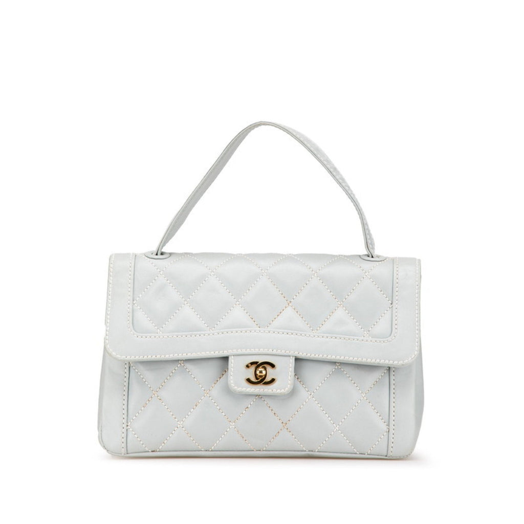 Chanel Blue Leather Handbag (Pre-Owned)
