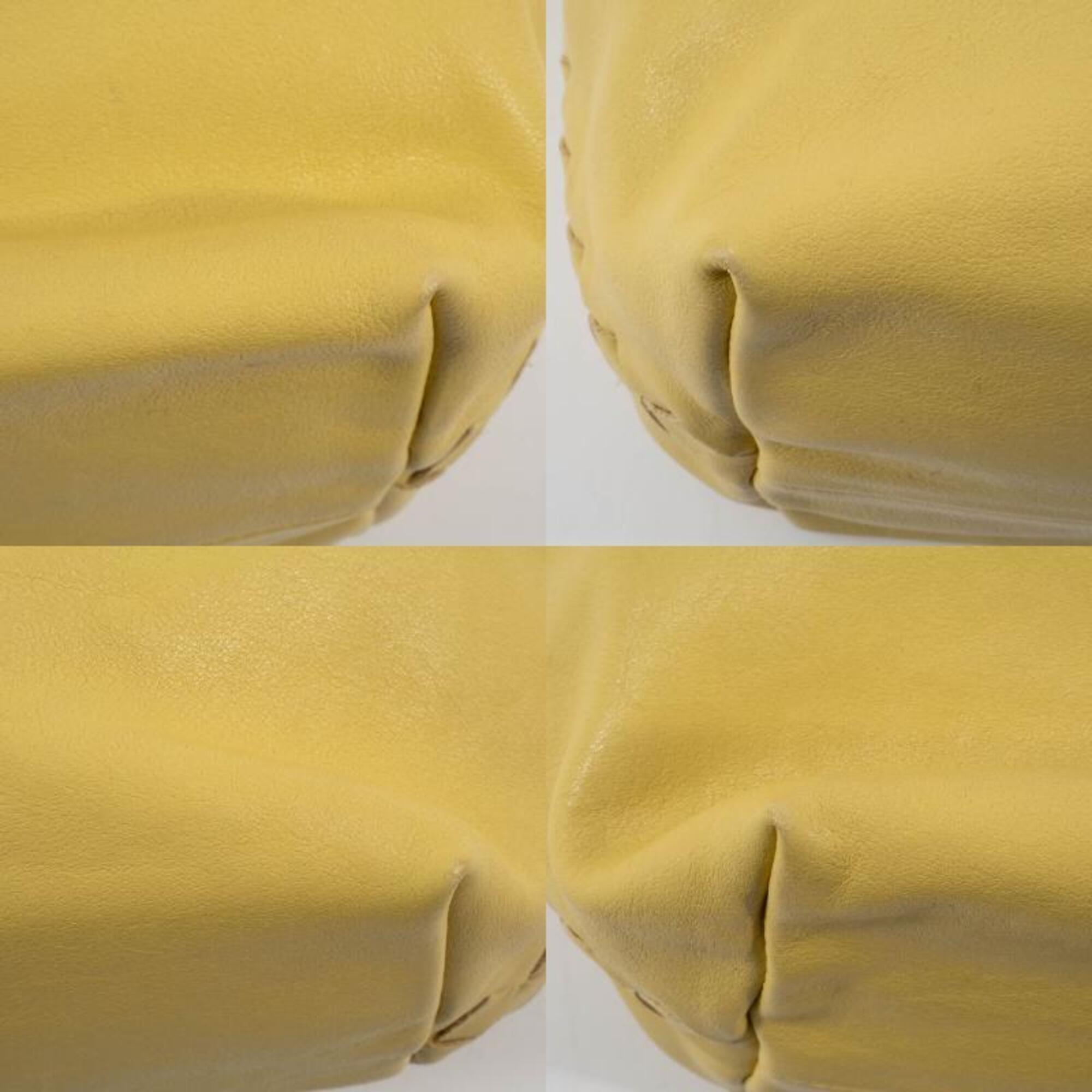Bottega Veneta Yellow Leather Handbag (Pre-Owned)