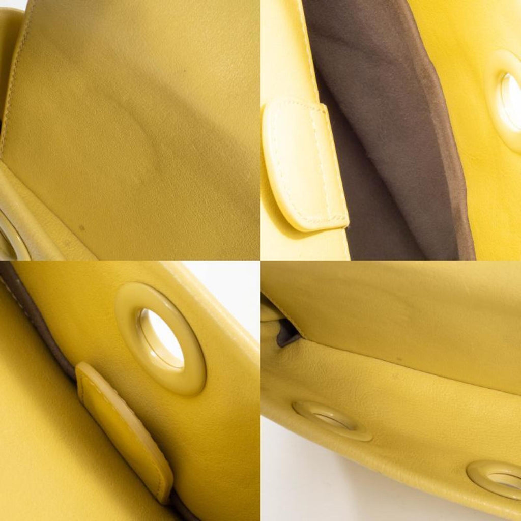 Bottega Veneta Yellow Leather Handbag (Pre-Owned)