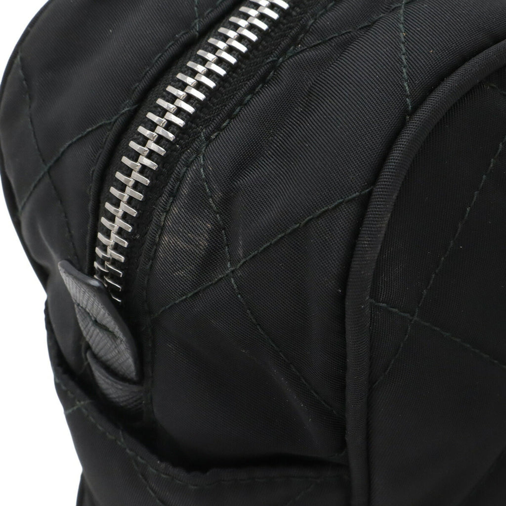 Prada Black Nero Nylon Leather Shoulder Bag (Pre-Owned)