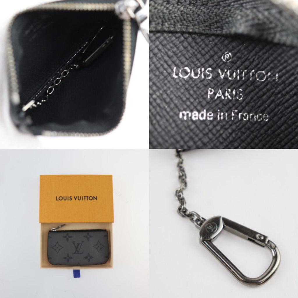 Louis Vuitton Black Gray Pvc Leather Coin Purse/Coin Case (Pre-Owned)