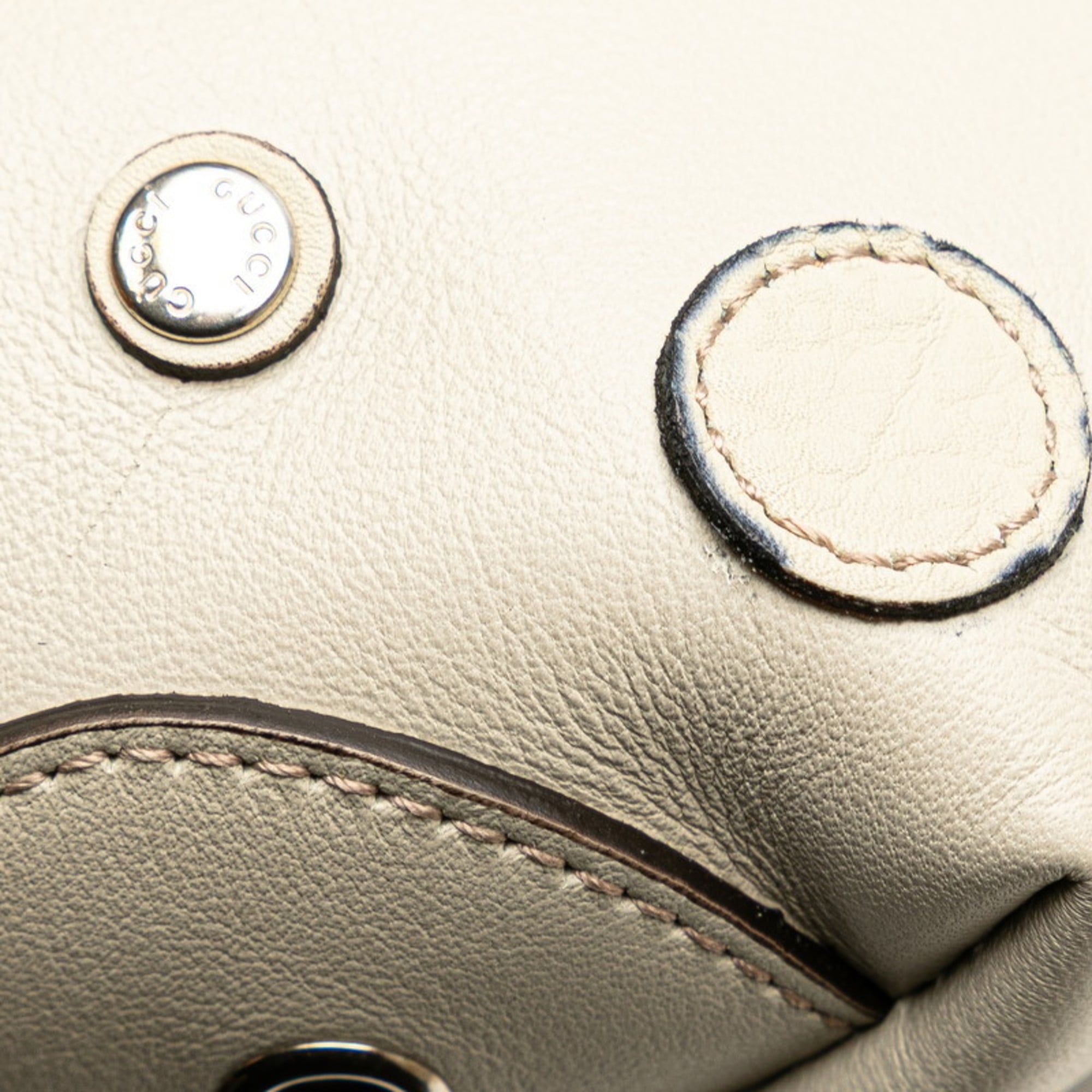 Gucci Beige Pvc Leather Handbag (Pre-Owned)