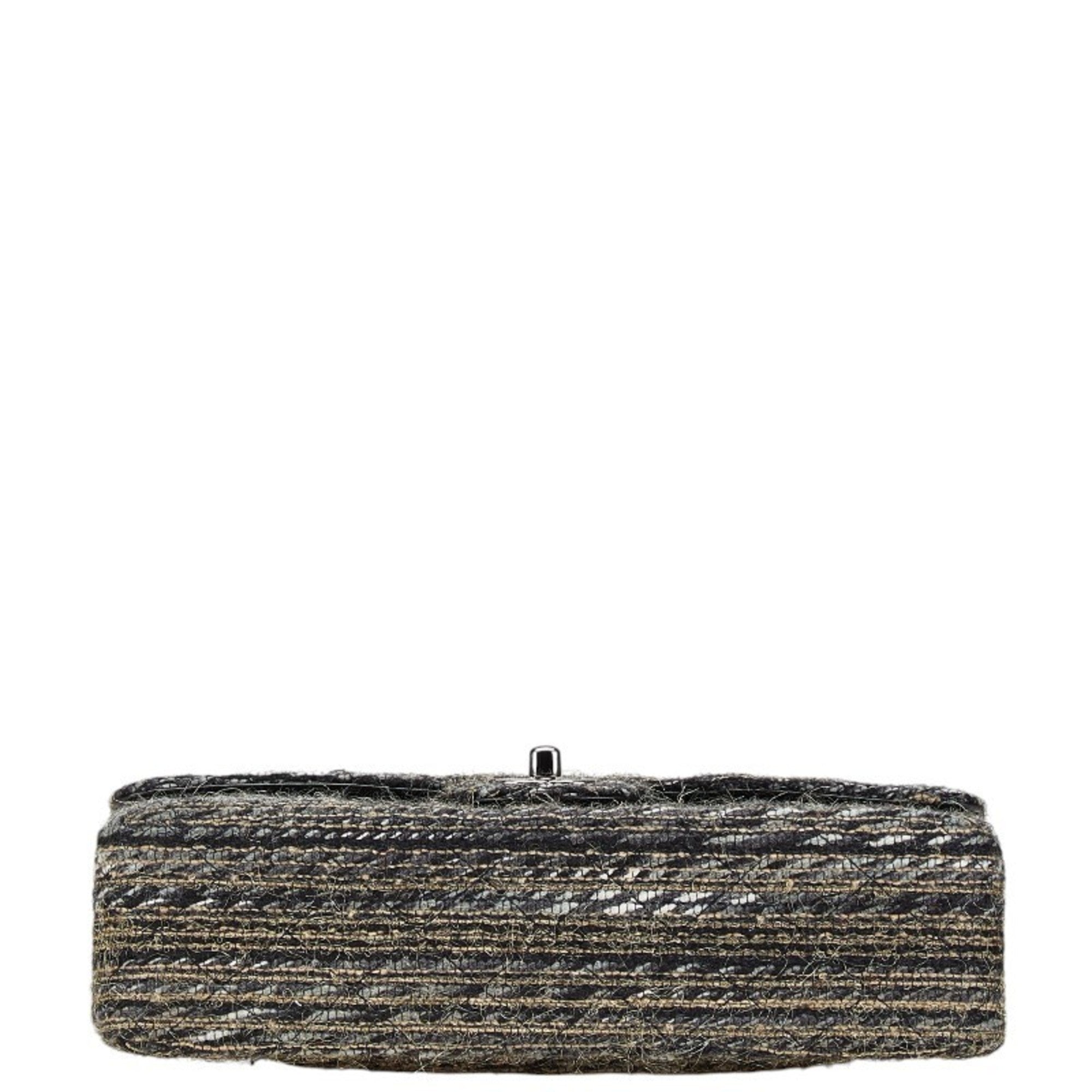 Chanel Matelasse Black Multi-Color Tweed Handbag Shoulder Bag (Pre-Owned)
