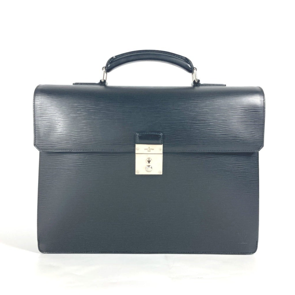 Louis Vuitton Black Noir Epi Leather Briefcase Handbag (Pre-Owned)