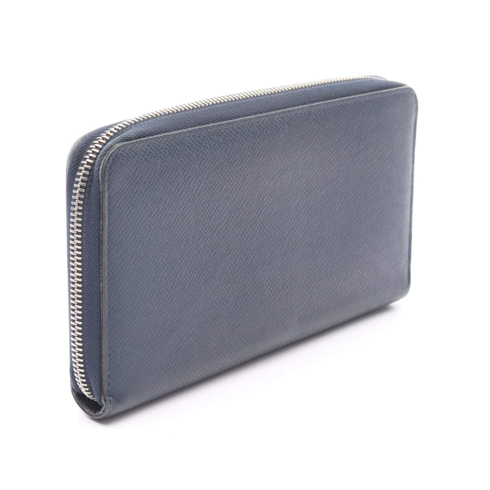 Louis Vuitton Navy Ocean Taiga Leather Long Wallet (Bi-Fold) (Pre-Owned)