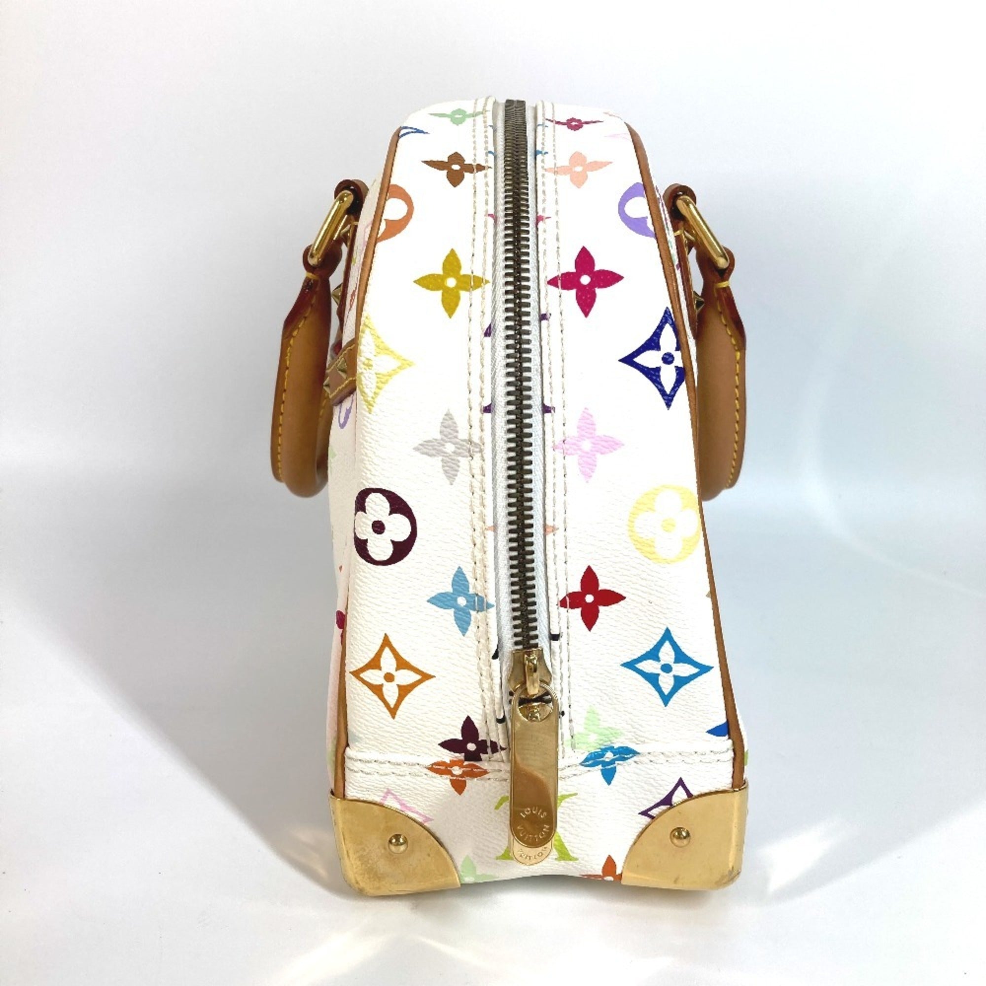 Louis Vuitton Multi-Color White Monogram Multicolore Canvas Boston Bag Handbag (Pre-Owned)