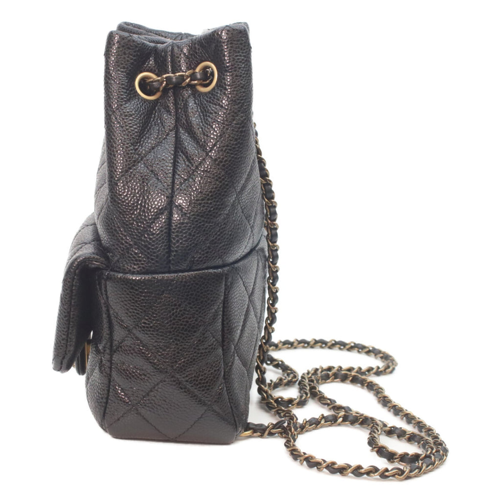 Chanel Black Grained Calfskin Backpack (Pre-Owned)