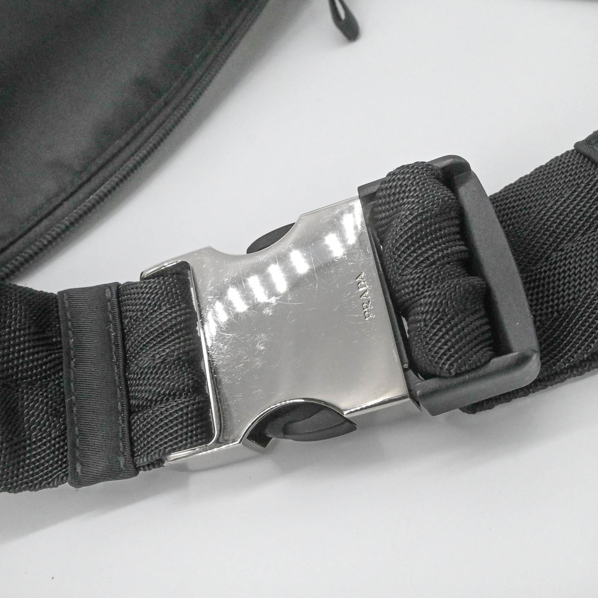 Prada Black Nylon Fanny Pack Sling Bag (Pre-Owned)