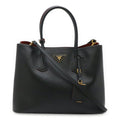 Prada Saffiano Black Nero Leather Shoulder Bag Tote Bag (Pre-Owned)