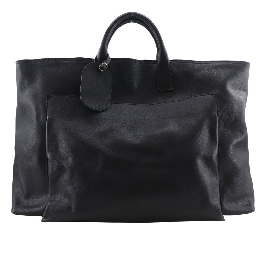 Gucci Black Leather Boston Bag (Pre-Owned)