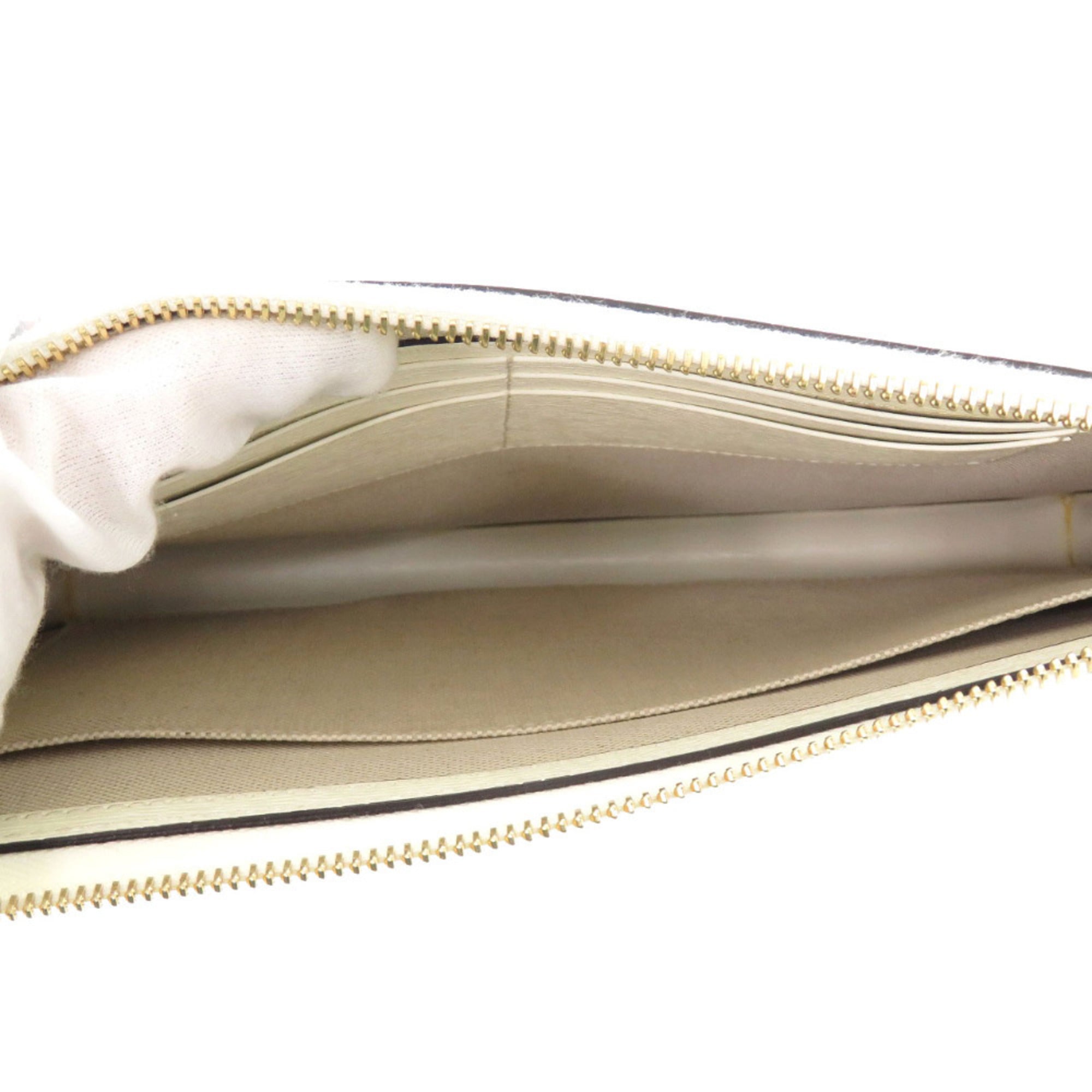 Gucci Light Blue White Leather Clutch Bag (Pre-Owned)