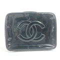 Chanel Black Leather Handbag Vanity Bag (Pre-Owned)