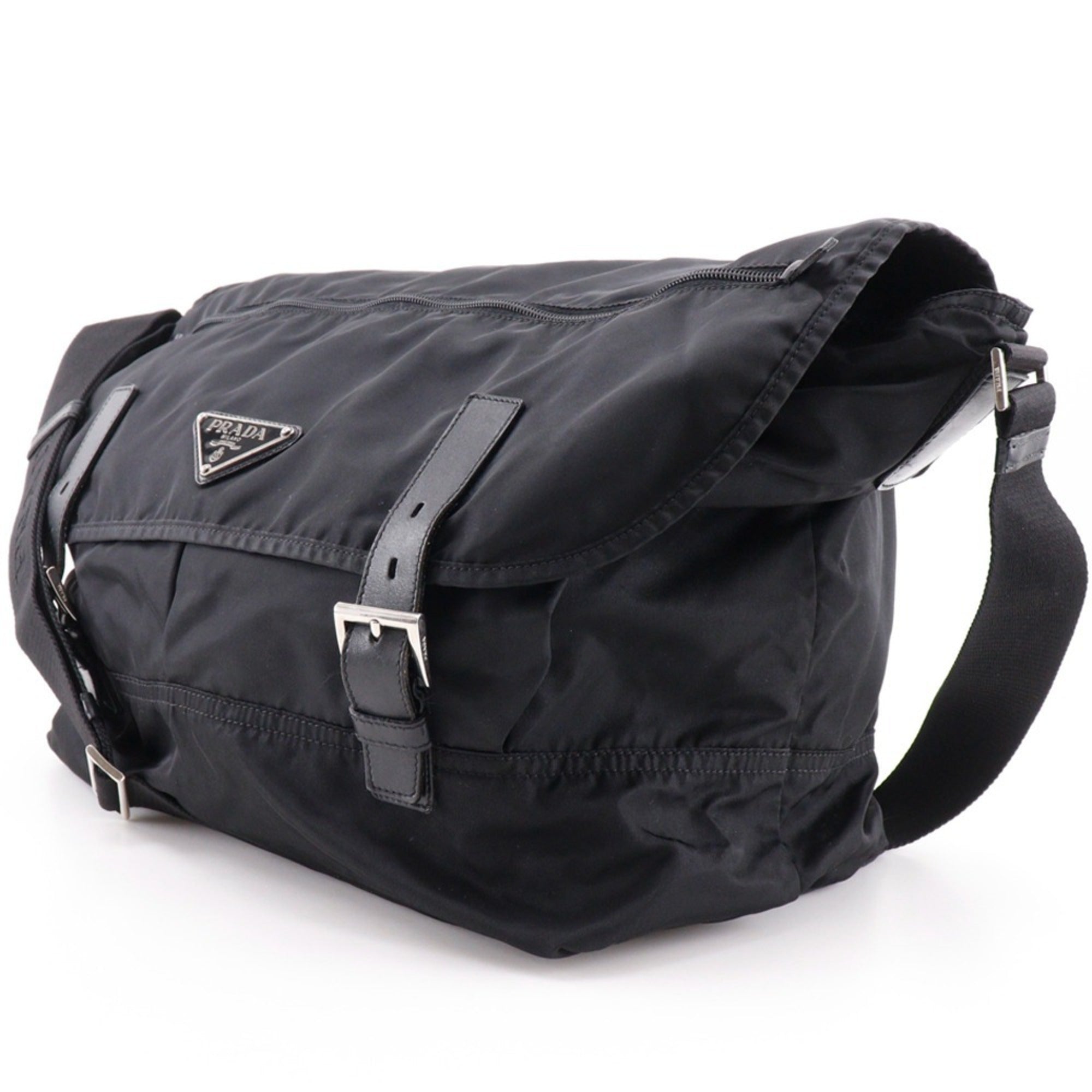Prada Black Nero Nylon Shoulder Bag (Pre-Owned)
