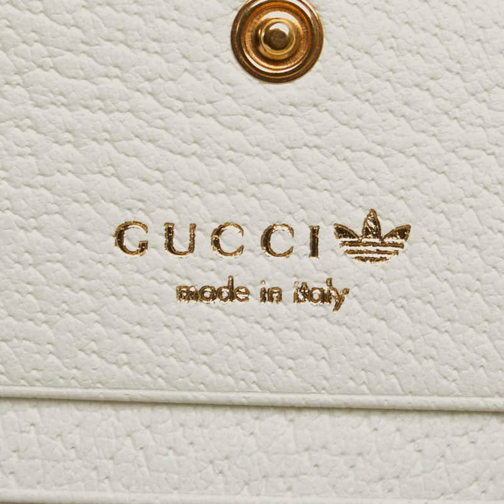 Gucci Black White Leather Chain/Shoulder Wallet (Pre-Owned)