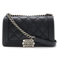 Chanel Wild Stitch Black Leather Shoulder Bag (Pre-Owned)