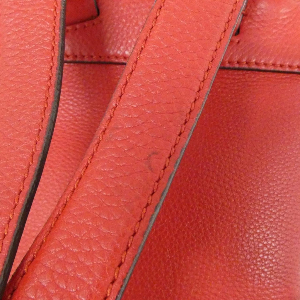 Gucci Red Color Leather Backpack (Pre-Owned)