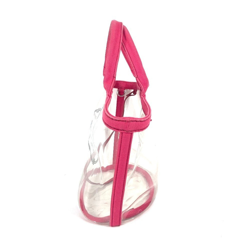 Prada Canapa Pink Vinyl Beach Bag Handbag Shoulder Bag Tote Bag (Pre-Owned)