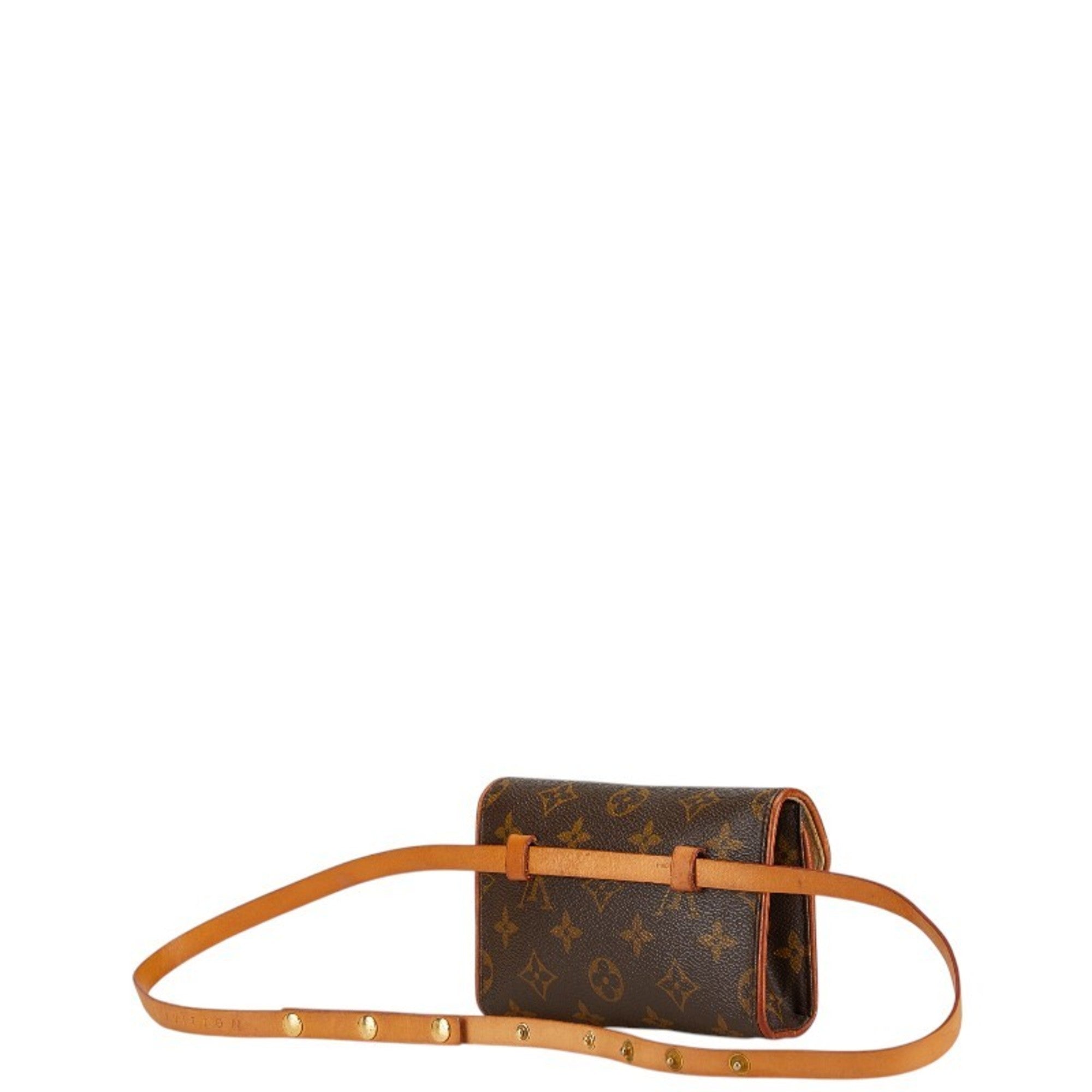 Louis Vuitton Brown Pvc Leather Pochette Sling Bag (Pre-Owned)