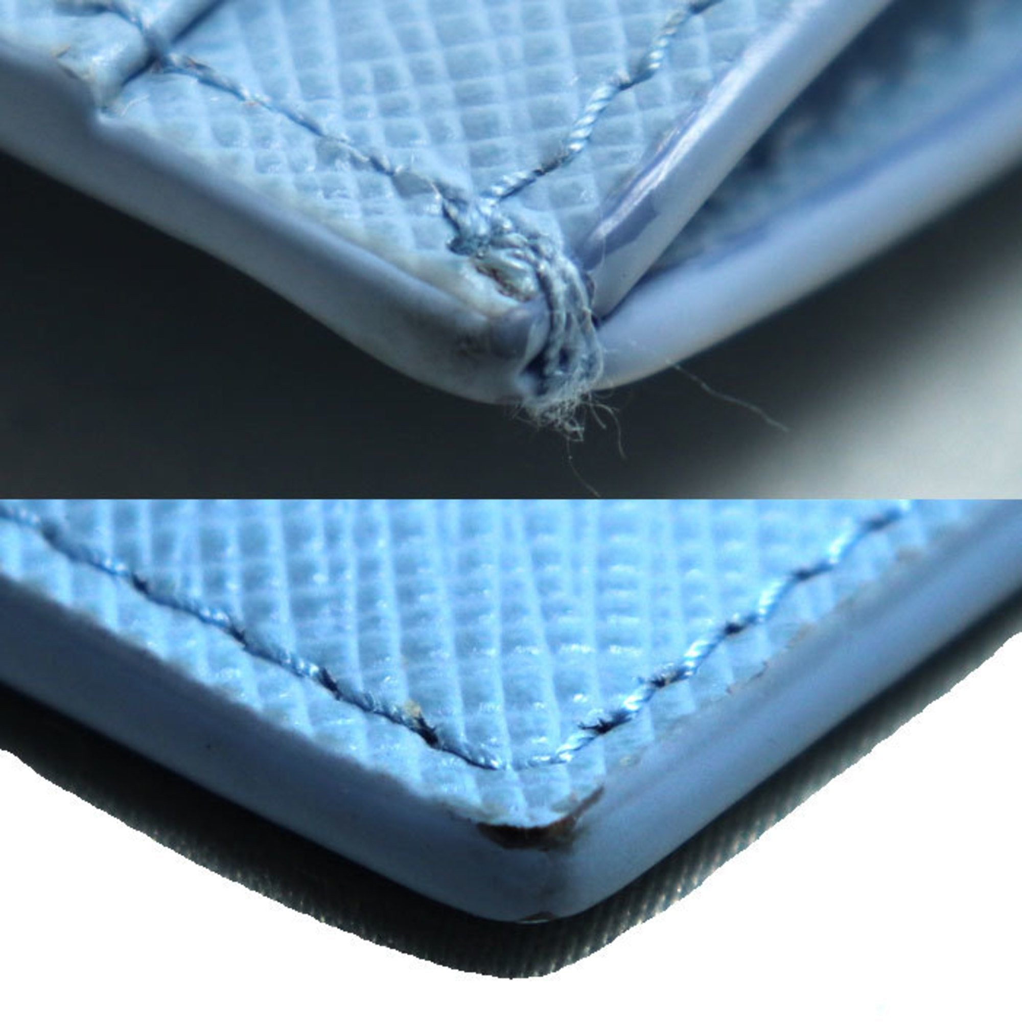 Prada Light Blue Leather Coin Purse/Coin Case (Pre-Owned)