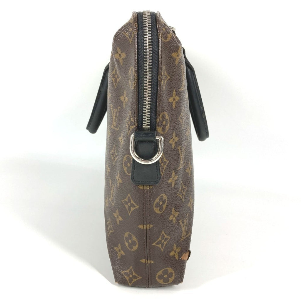 Louis Vuitton Black Brown Monogram Canvas Handbag (Pre-Owned)