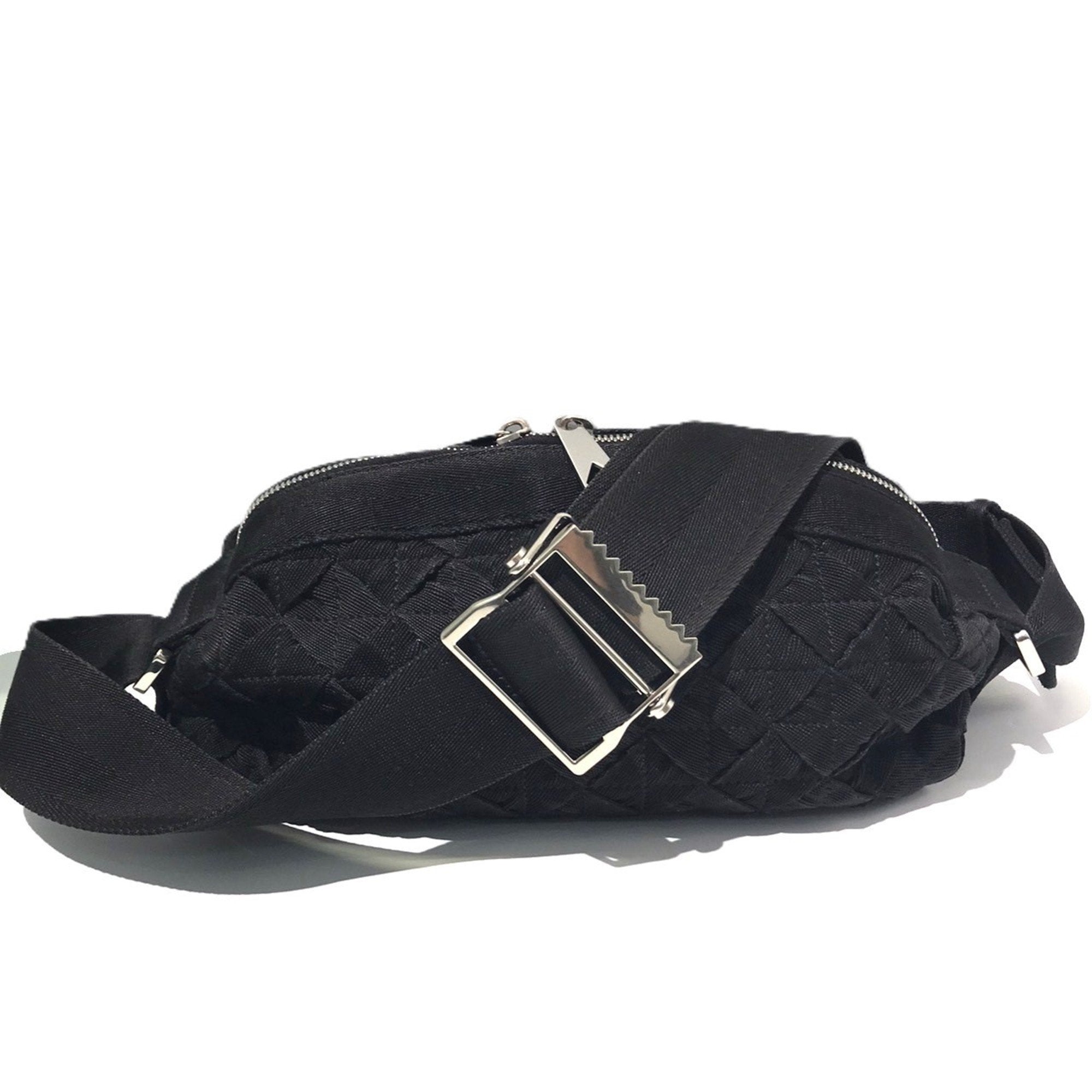 Bottega Veneta Black Intrecciato Sling Bag (Pre-Owned)