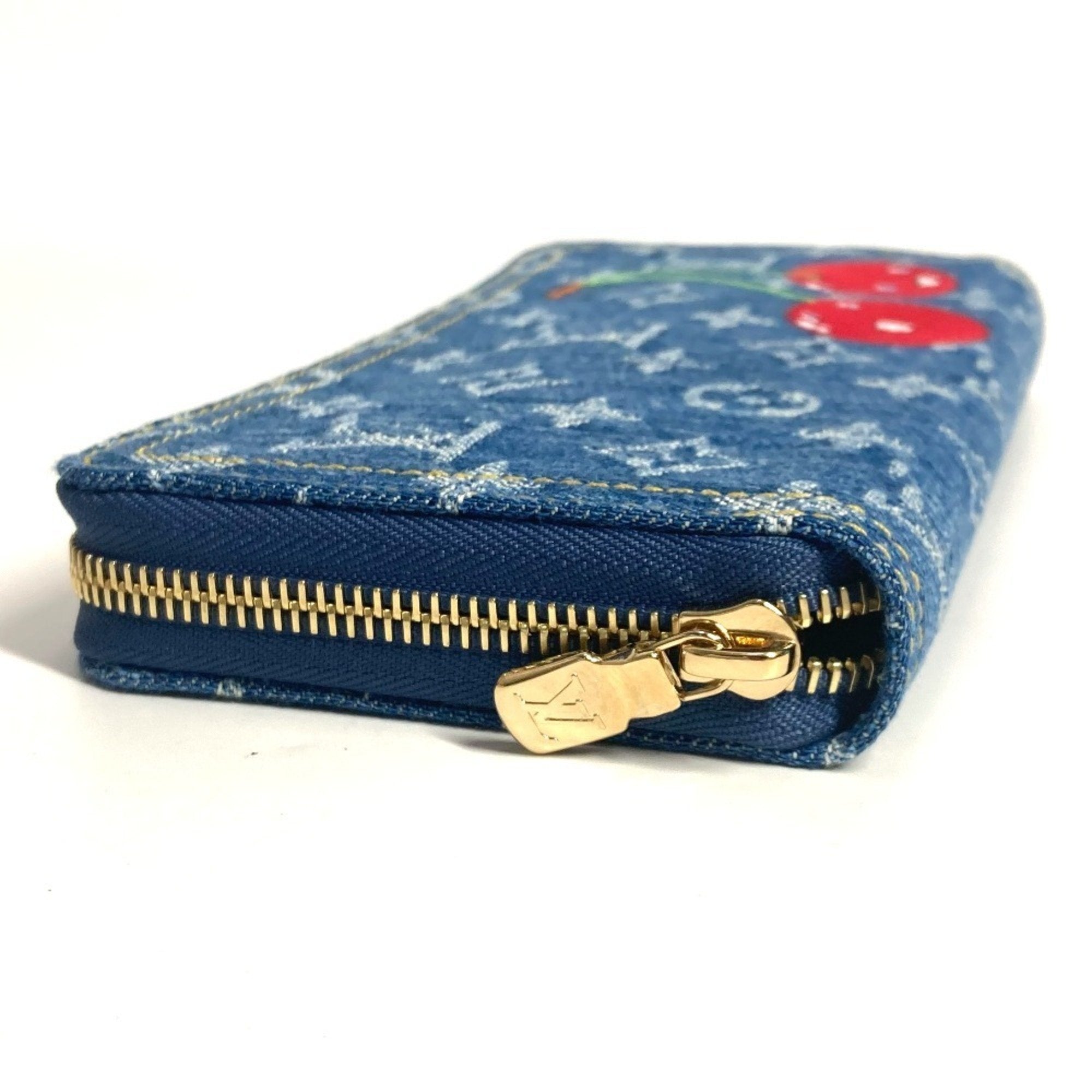 Louis Vuitton Monogram Denim Blue Long Wallet (Bi-Fold) (Pre-Owned)