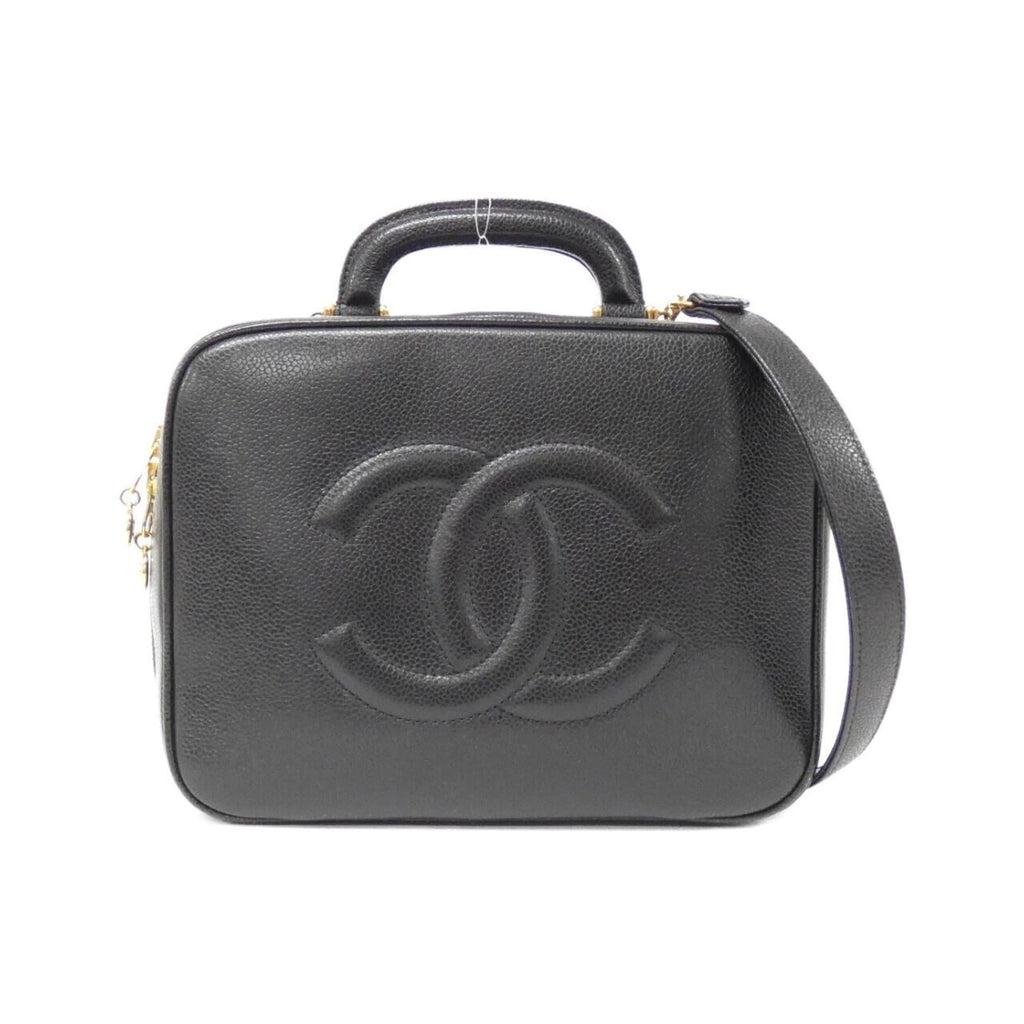 Chanel Black Caviar Leather Handbag (Pre-Owned)