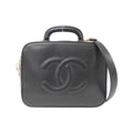 Chanel Black Caviar Leather Handbag (Pre-Owned)