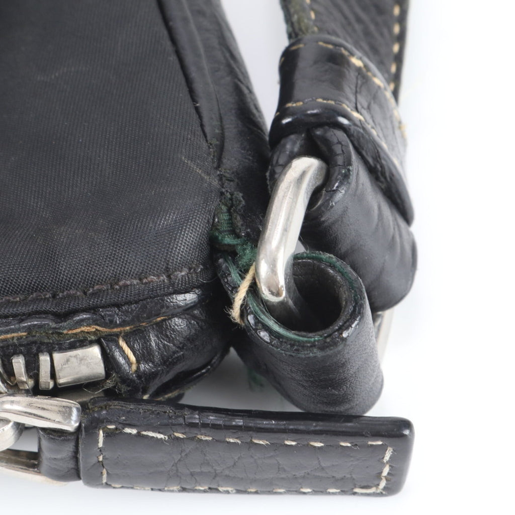 Prada Black Nylon Leather Shoulder Bag (Pre-Owned)