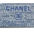 Chanel Blue Tweed Wallet (Bi-Fold) (Pre-Owned)