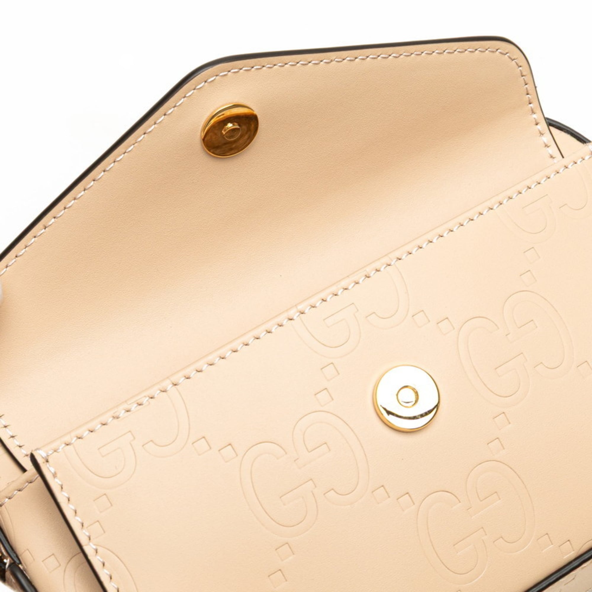 Gucci Beige Leather Shoulder Bag (Pre-Owned)