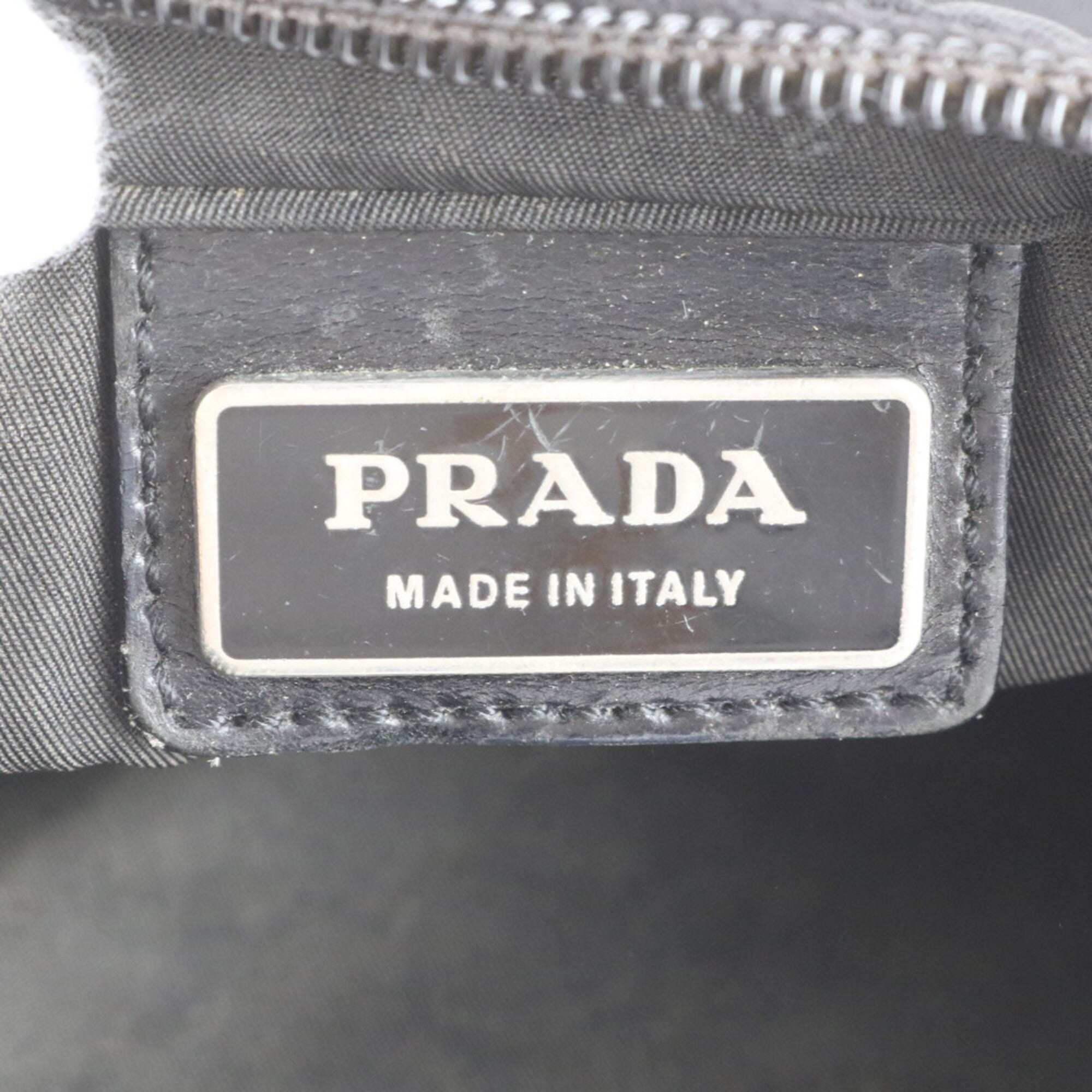 Prada Black Nylon Leather Shoulder Bag (Pre-Owned)