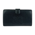 Chanel Black Leather Wallet (Bi-Fold) (Pre-Owned)