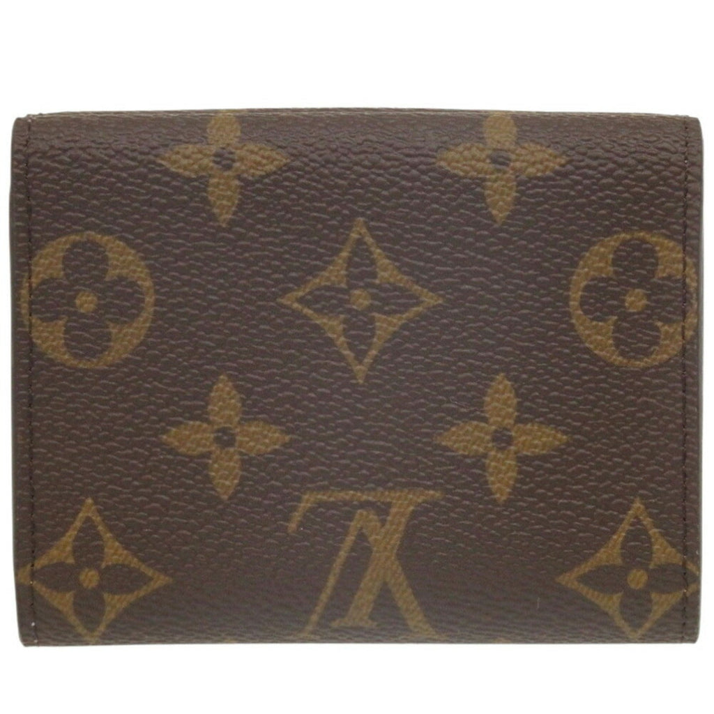 Louis Vuitton Blue Brown Monogram Monogram Leather Wallet (Tri-Fold) (Pre-Owned)