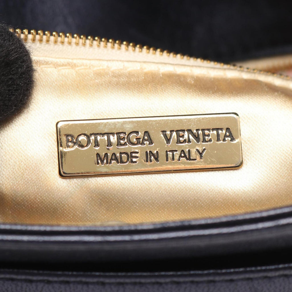 Bottega Veneta Navy Intrecciato Shoulder Bag (Pre-Owned)