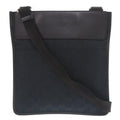 Gucci Black Gg Canvas Leather Shoulder Bag (Pre-Owned)