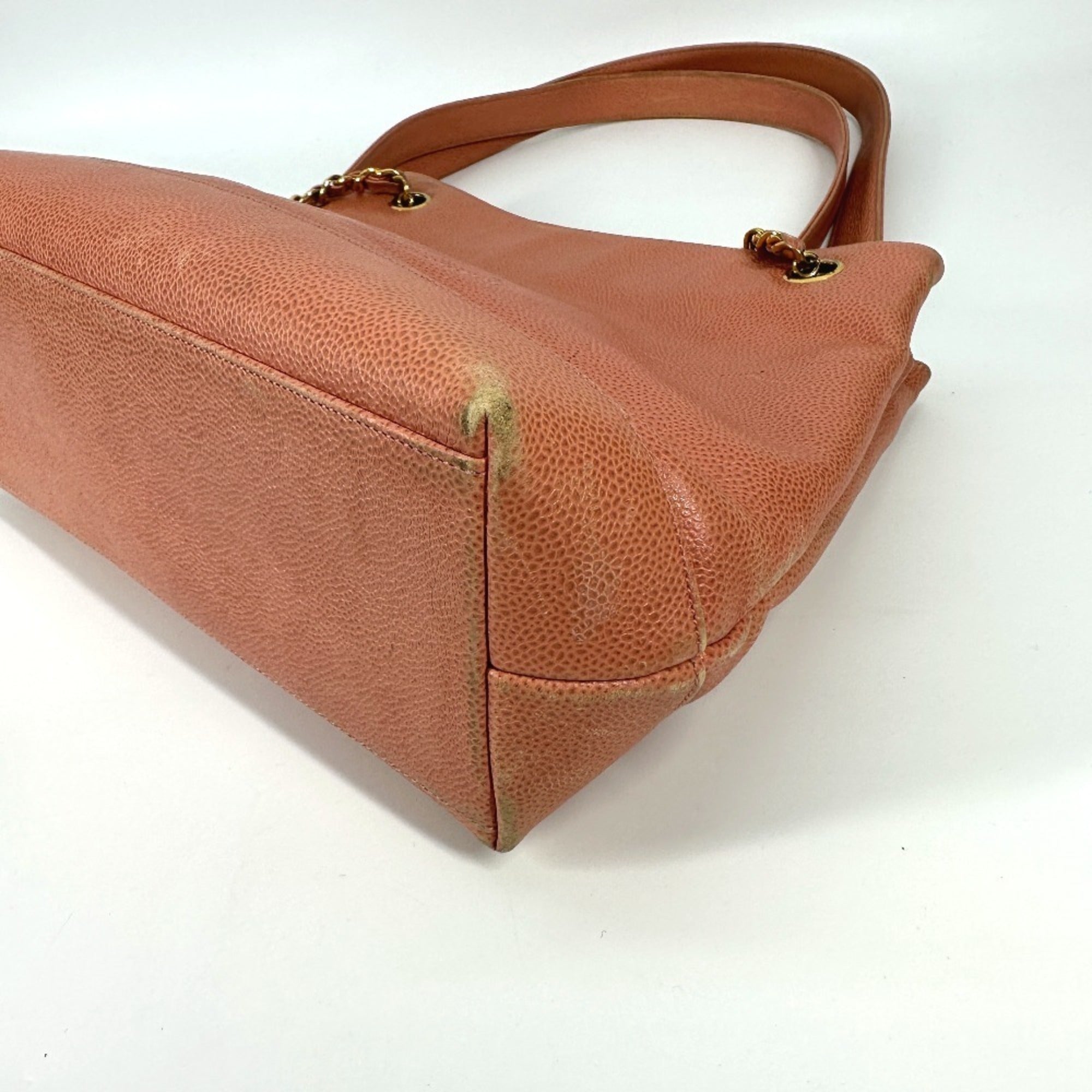 Chanel Pink Grained Calfskin Shoulder Bag Tote Bag (Pre-Owned)
