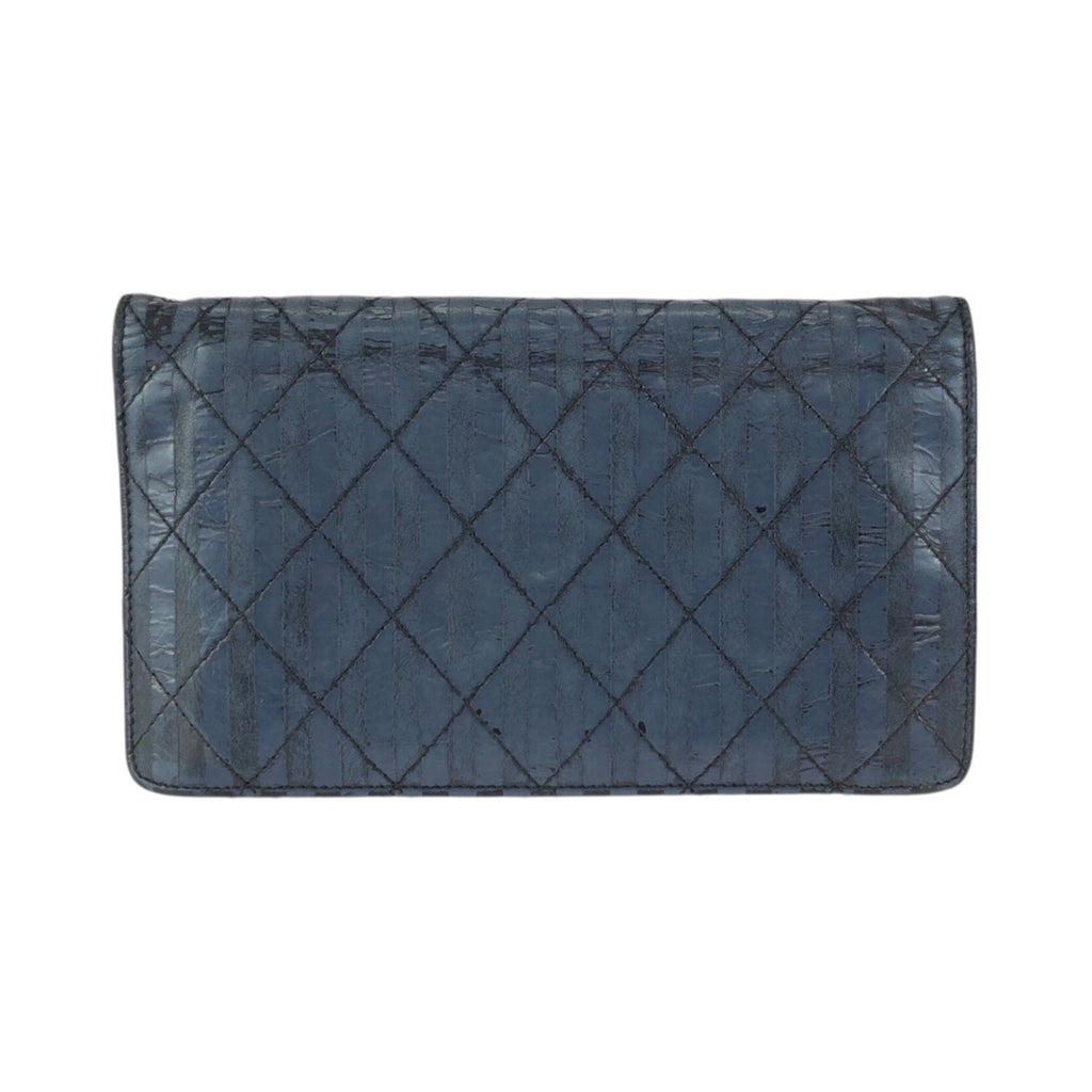 Chanel Navy Leather Wallet (Bi-Fold) (Pre-Owned)